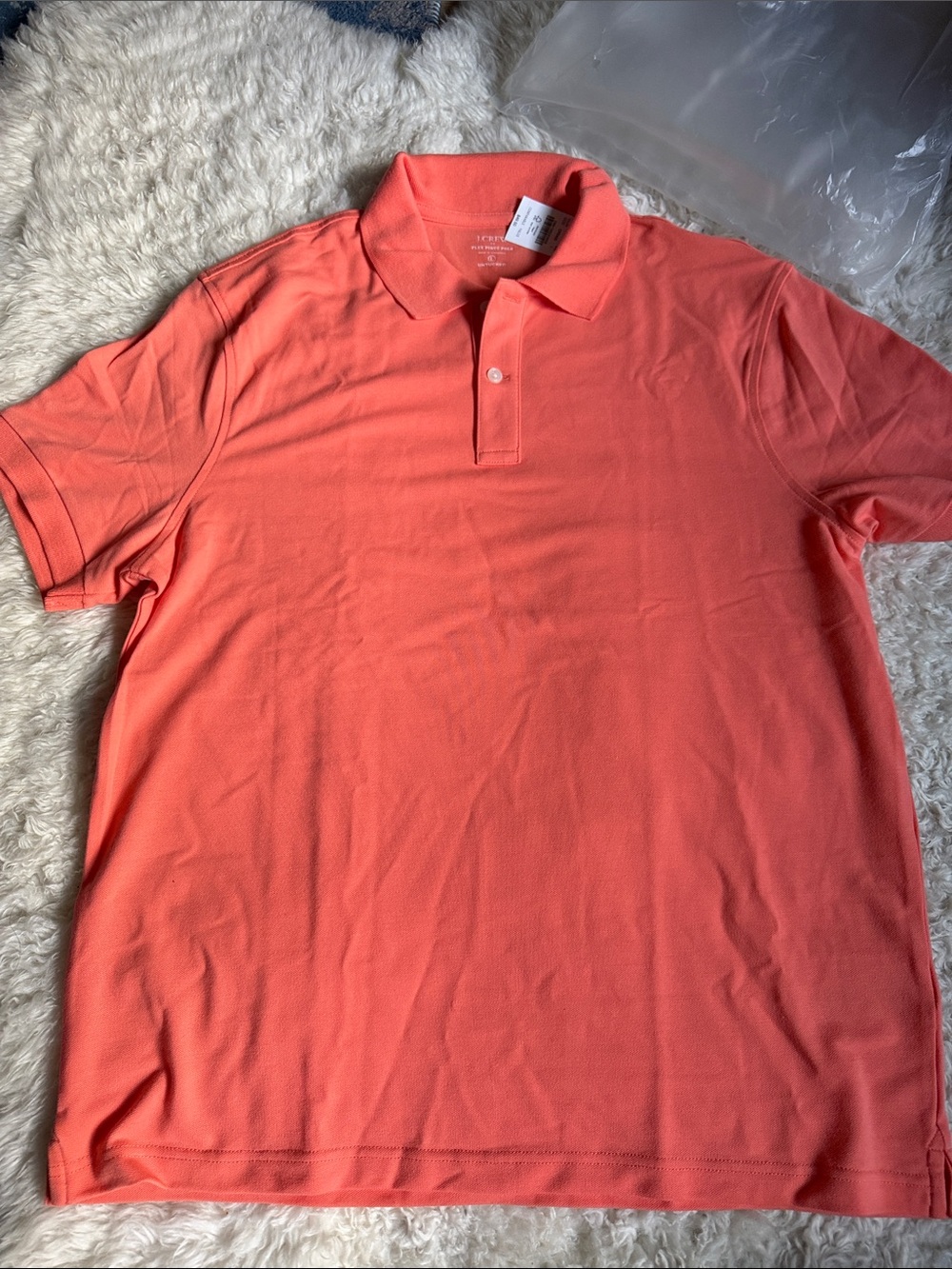 NWT - J.Crew Men's Coral Polo Shirt - Classic Short-Sleeve